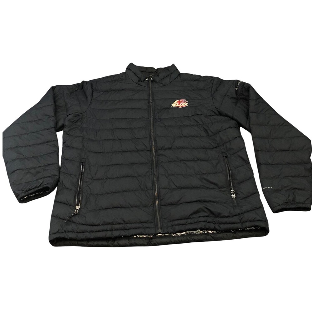 Columbia Puffer‎ Jacket Mens XL Black Elon Phoenix Omni-Heat Full Zip Insulated